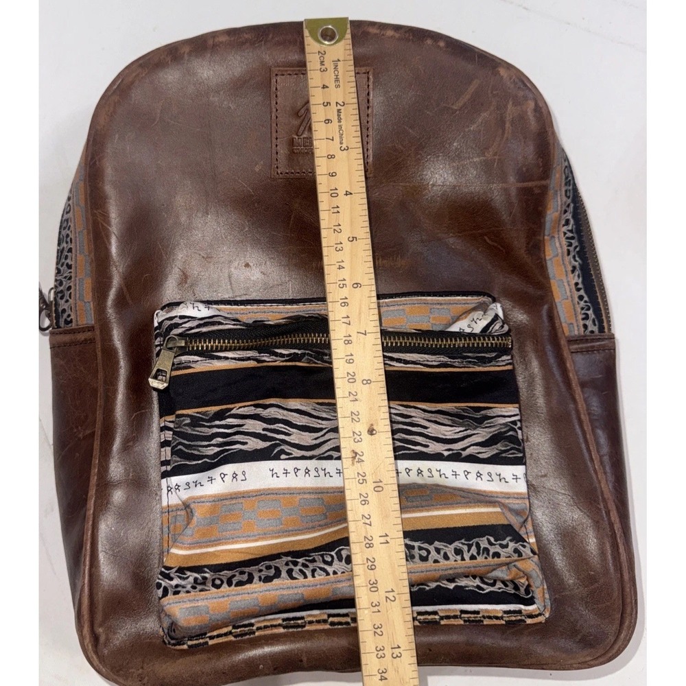 Aztec cowhide leather Backpack - image 6